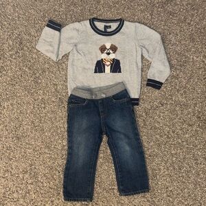 Baby Boy Bulldog Outfit size 2T